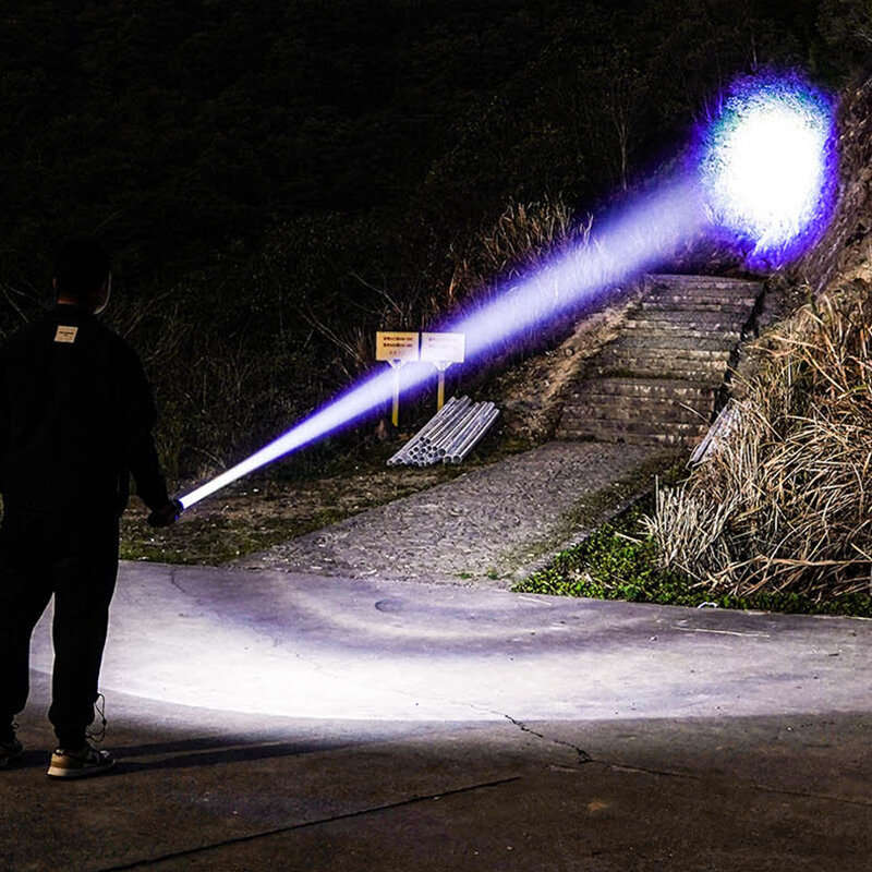 E-Smarter K91 Powerful Zoomable LED Flashlight with 18350 Battery USB Rechargeable Flash Light Campi