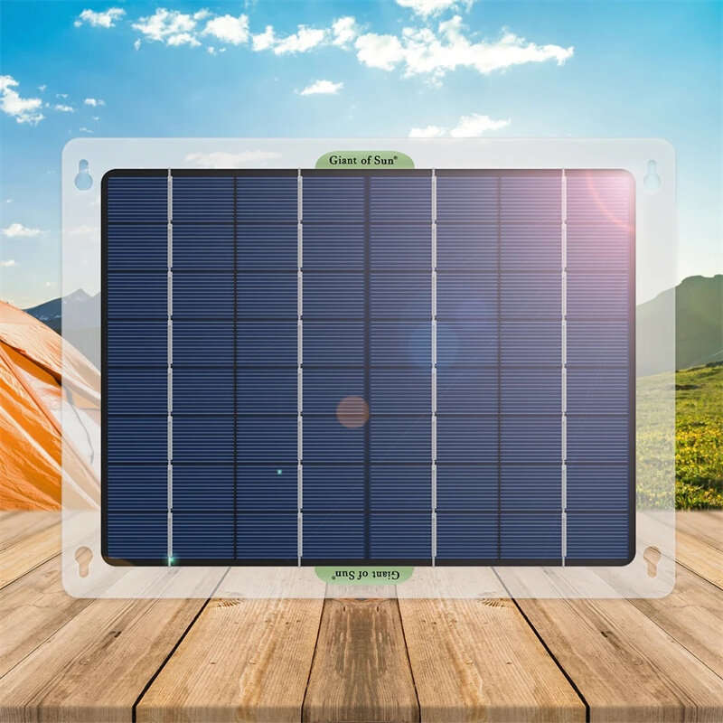 2722CM Monocrystalline 10W Portable Solar Panel for Car Travel Boat Solar Battery Charger RV Accesso