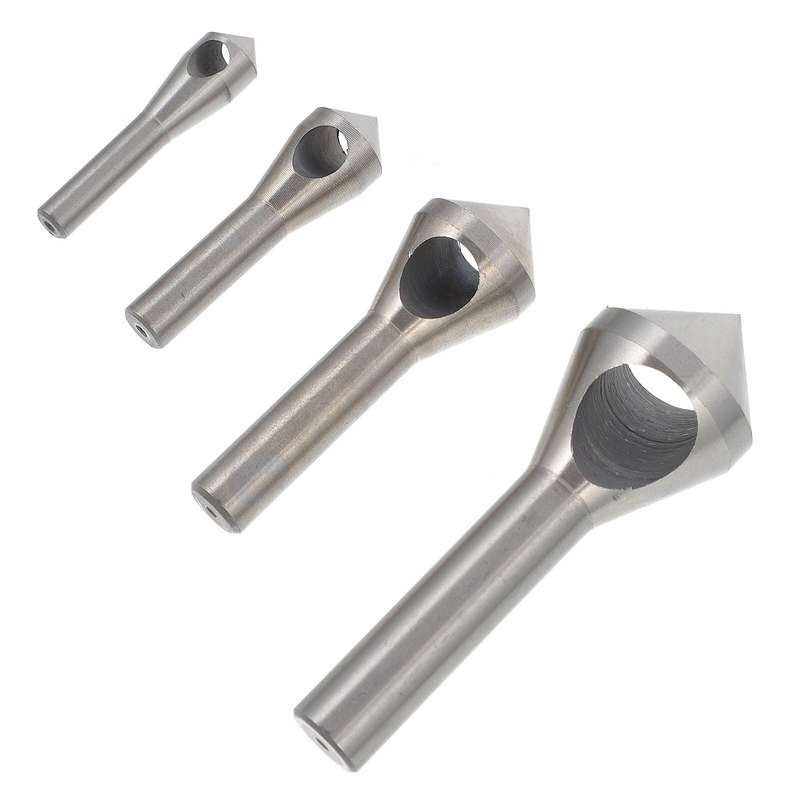 4pcs Set Titanium Countersink Deburring Drill Taper Hole Cutter Steel/Aluminum Countersunk Head Cham