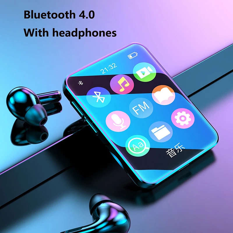 2023 New MP3 Player bluetooth 5.0 1.77 inch HD Touchscreen 220mAh Battery Portable Sports Multifunct