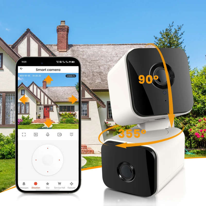 Tuya 4MP Smart WiFi IP Camera Dual Lens Human Detection IR Night Automatic Tracking Camera Works Wit