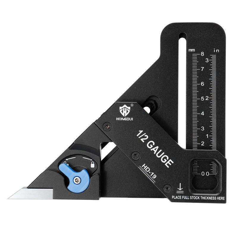 HONGDUI Woodworking Easy 1/2 Gauge 1/2 Finder Marking Measuring Tool Aluminum Alloy Precision Automa