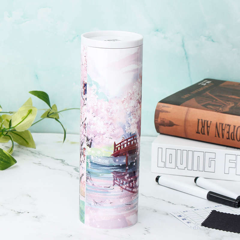 Cartoon Pencil Box Large Capacity Pencil Case Cylindrical Pencil Box Multifunction Stationery Box Sc