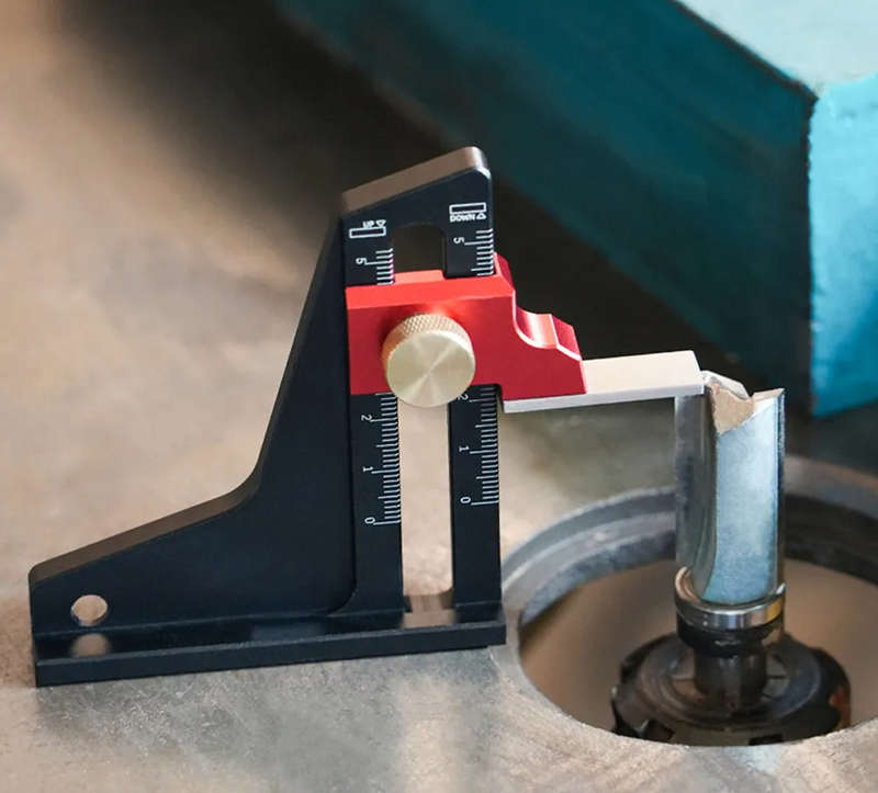 Woodworking Height Gauge Depth Measurement Tool Aluminum Alloy For Milling Cutter Trimming Machine S