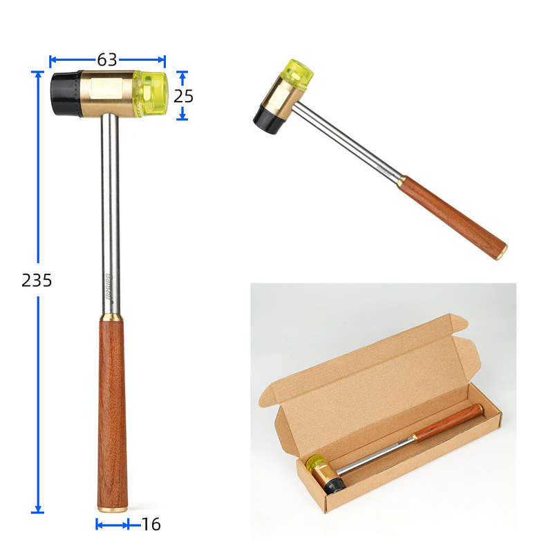 Professional Versatile Woodworking Hammer Brass Ergonomic Design Compact Portable Durable Tool DIY P
