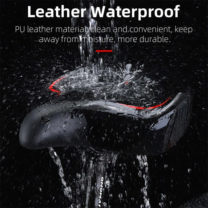 WEST BIKING Oversized MTB Bike Saddle Shock Absorbing Breathable Cycling Seat Widen Thicken Universa