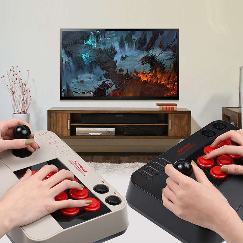 KINHANK Super Console-X Retro Arcade Game Box 64GB Video Game Controller Built-in 50000+ Games Suppo