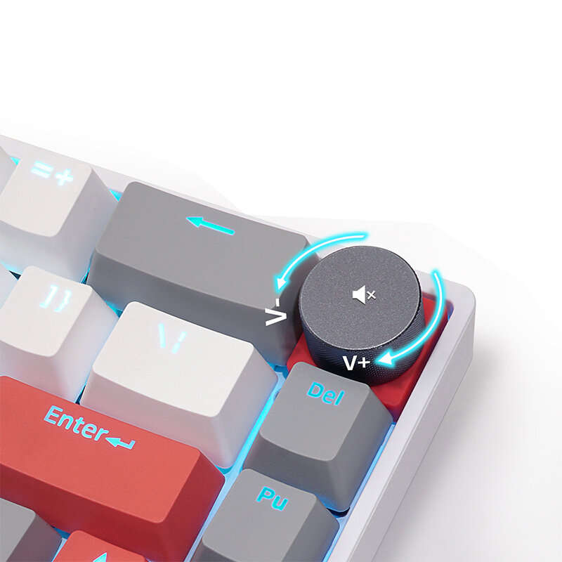 SKYLOONG GK6+ 68 Keys Wired Mechanical Gaming Keyboard Optical Switch RGB Type-C Programmable 65% La