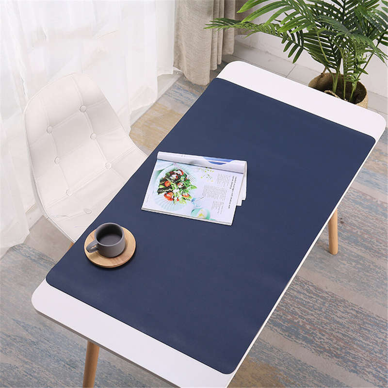 Large Desk Pad Office Desk Mat PU Leather Desk Blotter Waterproof One Side Desk Writing Pad for Offi