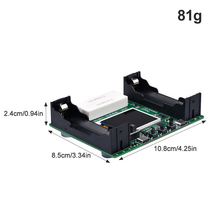 5V LCD Display 18650 Lithium Battery Capacity Tester Power Detector Module 2 Way with Charging Disch