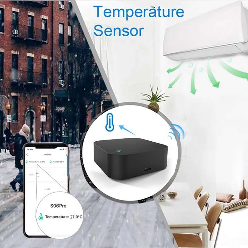 S06 Pro Tuya Smart IR Remote Control Built-in Temperature and Humidity Sensor for Air Conditioner TV