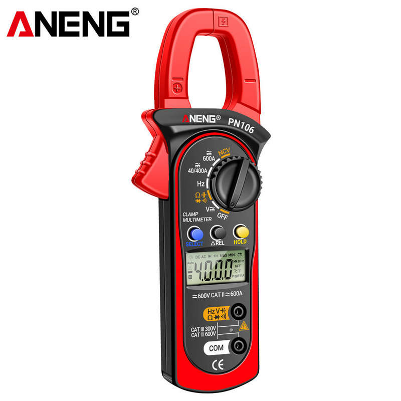 ANENG PN106 4000 Counts Clamp Meter AC/DC Ammeter Voltmeter Electric Tester True RMS Multimeter Clam