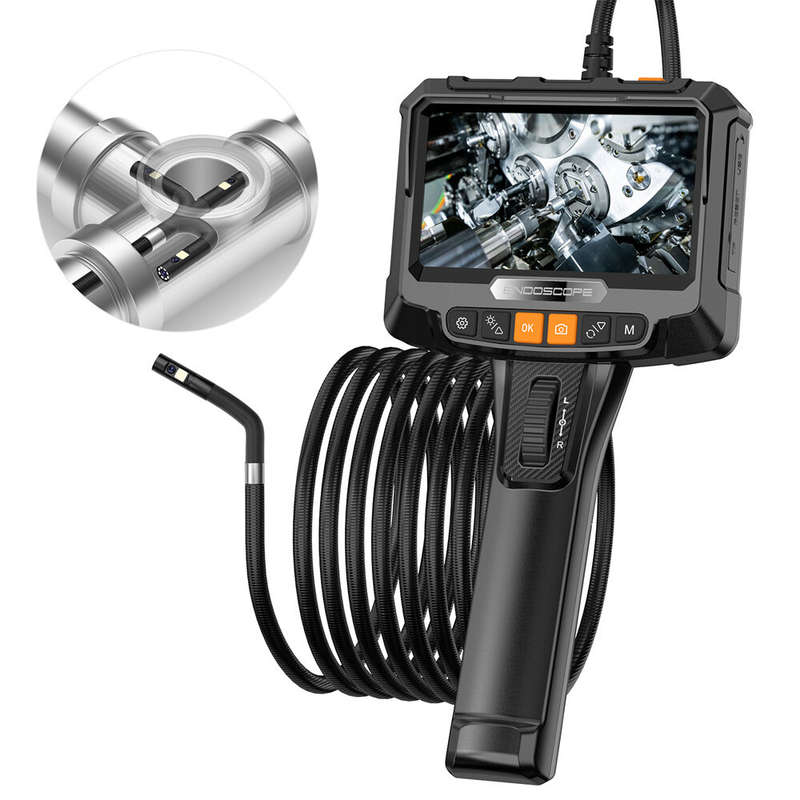 S10 Articulating Borescope Camera with Light, Two-Way Articulated Endoscope Inspection Camera with 8
