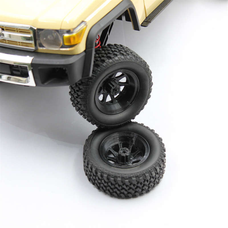 QY3D 4PCS MNRC MN82 1/12 RC Car Parts Tires Wheels Rims for TOYOTA Land Cruiser LC79 Vehicles Models