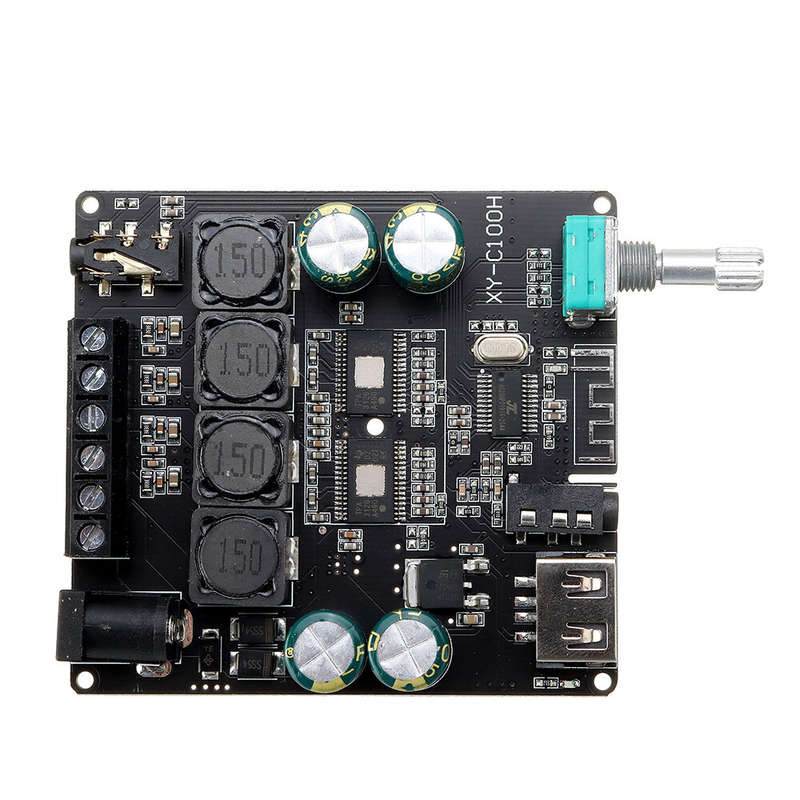 XY-C100H HIFI 2x100W TPA3116D2 AUX+ bluetooth 5.0 HIFI Digital Power Stereo Amplifier Board APP Cont