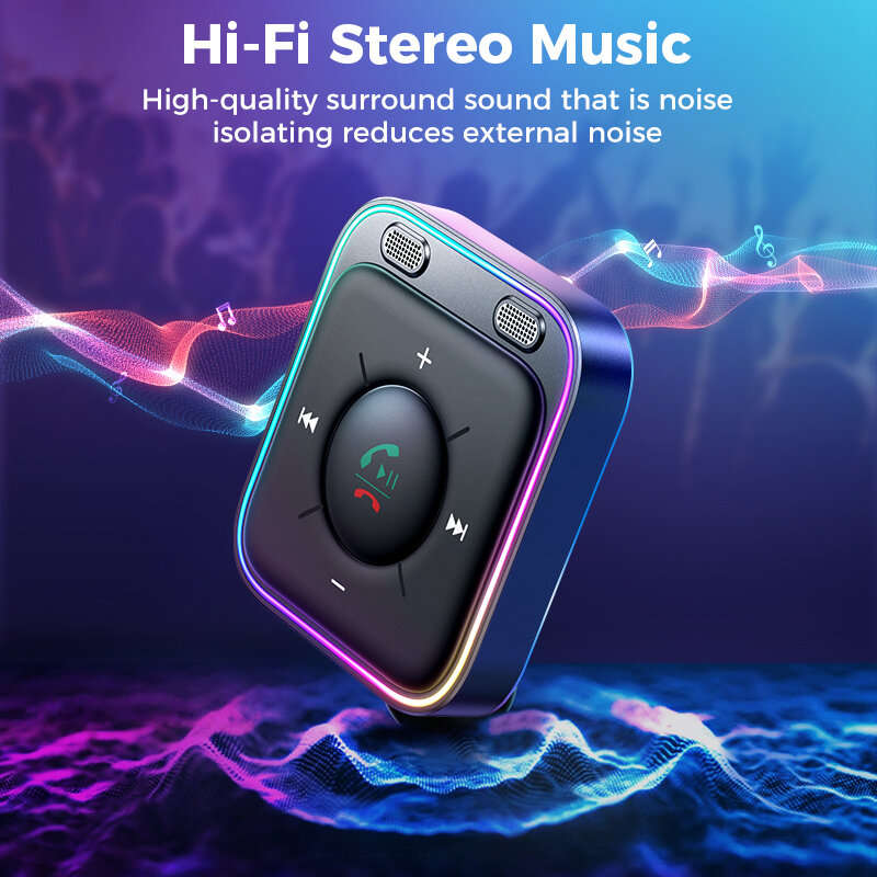 Joyroom bluetooth 5.3 Car Phone Adapter HiFi Stereo Surround Sound HD Hands-free Calls Dual Mic ENC