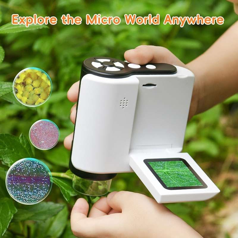 New Children's Handheld DV Microscope Telescope Digital Camera Sports HD Photo and Video Shooting Wh