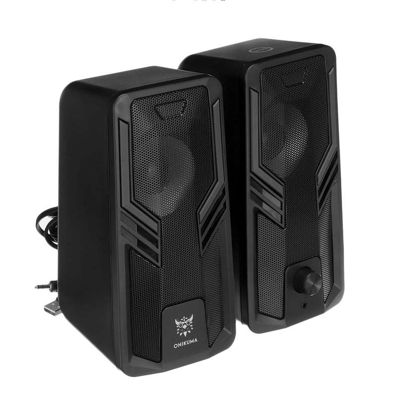ONIKUMA G6 Computer Speaker 5W*2 Multimedia Speaker with 2.0 Channel HIFI Sound 360 Surround Sound R