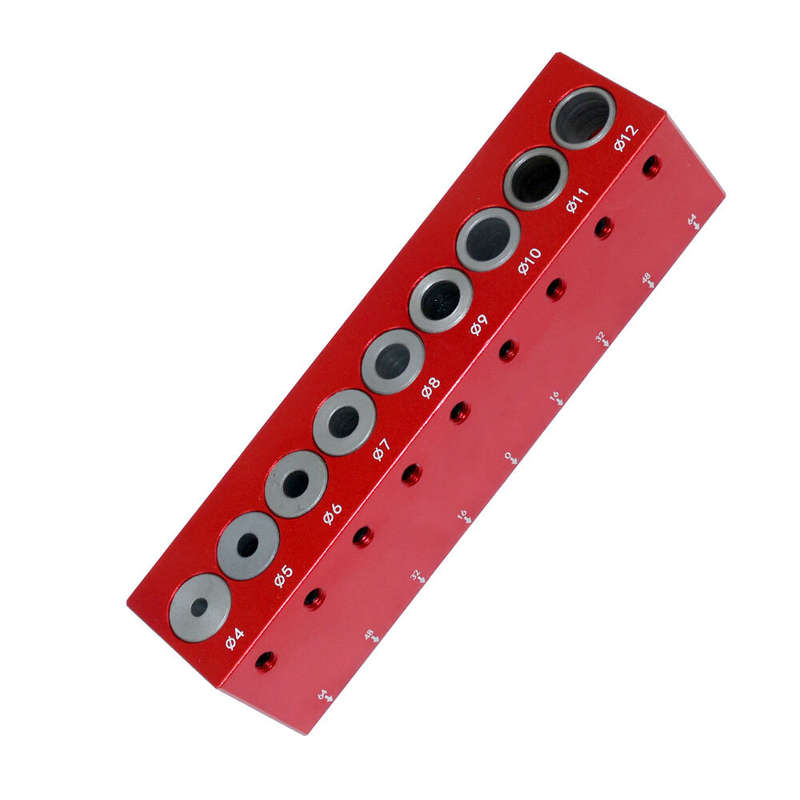Fonson Woodworking 4mm-12mm Pocket Hole Doweling Jig Self-centering Vertical Drilling Guide Punching