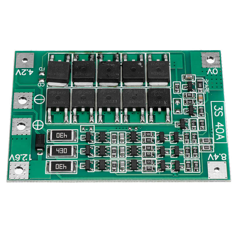 5PCS BMS 3S 40A 18650 Lithium Battery Charger Protection Board 11.1V 12.6V PCB for Drill Motor with