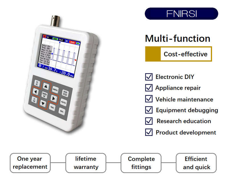 FNIRSI DSO PRO Digital Oscilloscope Handheld Oscilloscope 5M Bandwidth 20MS/s Sampling Rate Mini Pal