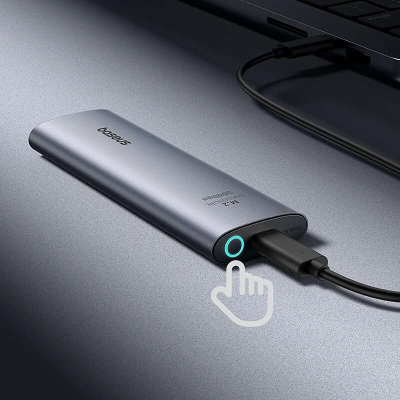 Baseus BS-OH194 M.2 NVMe SSD Enclosure Case 10Gbps M.2 to USB Type-C 3.2 Gen2 Metal External Adapter