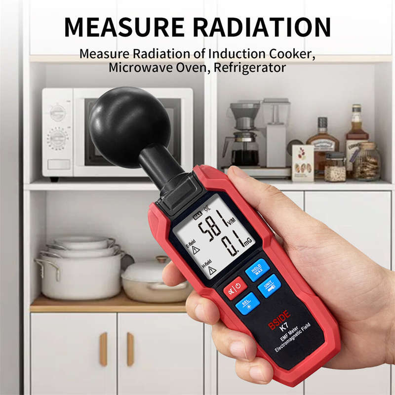BSIDE EMF Meter Electromagnetic Field Radiation Detector Radiator Tester Handheld Electric Magnetic