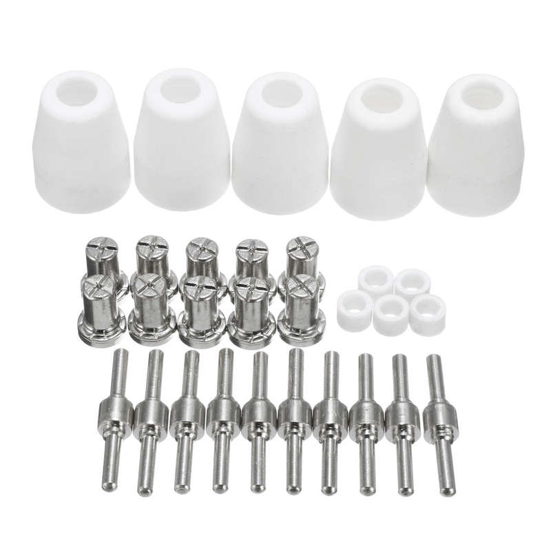 30pcs LG-40 PT-31 Plasma Cutter Torch Consumables EXTENDED Nickel-plated