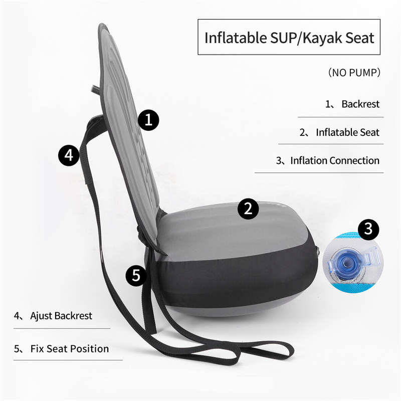 WKERSIY Detachable Kayak Seat with Back Support Inflatable Paddle Board Adjustable Seat Boat Accesso