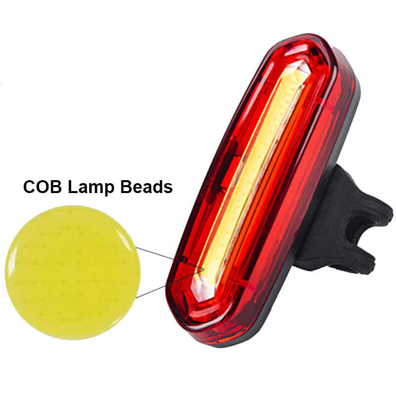 Bike Taillight 600mAh Battery 4 Light Modes USB-C Rechargeable IPX6 Waterproof Wear-resistant Lightw