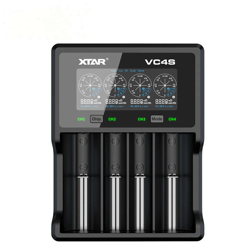 XTAR VC4SL Intellegent LCD Battery Charger USB C QC3.0 Fast Charge 1.2V Ni-MH AAA AA Batteries Recha