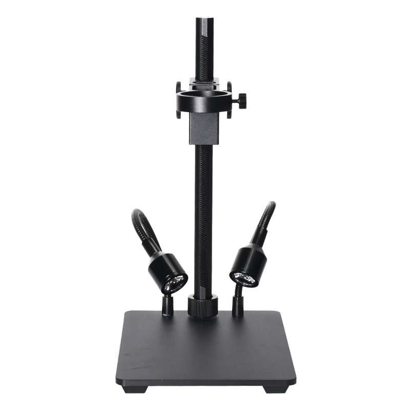 HAYEAR Aluminum Digital Microscope Stand Industrial Camera Monocular Lens Lift Repair Workbench Blac