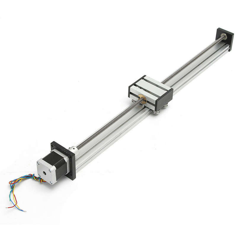 Machifit 100-500mm Stroke Linear Actuator CNC Linear Motion Lead Screw Slide Stage with Stepper Moto