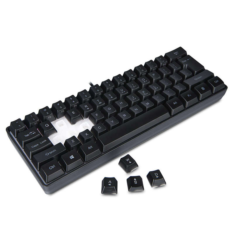 61 Keys Wired Gaming Keyboard RGB Waterproof 10 Light Effects Mechanical Feeling Membrane Keyboard f