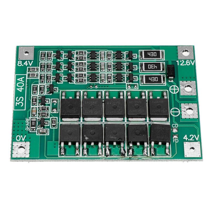 5PCS BMS 3S 40A 18650 Lithium Battery Charger Protection Board 11.1V 12.6V PCB for Drill Motor with