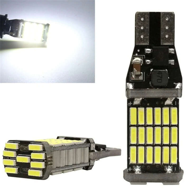 4-Pack Super Bright T15 4014 45-SMD LED Car Reverse Lights Constant Current Decoding Turning Tail Fo