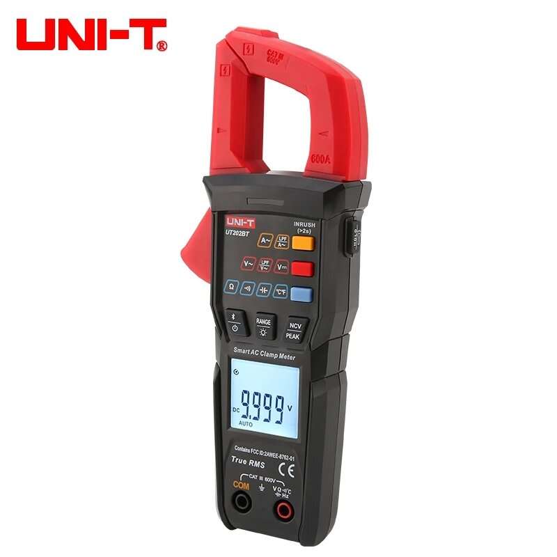 UNI-T New Digital Clamp Meter UT202BT Bluetooth Connection 600A AC/DC Current Voltage 9999 Counts TR