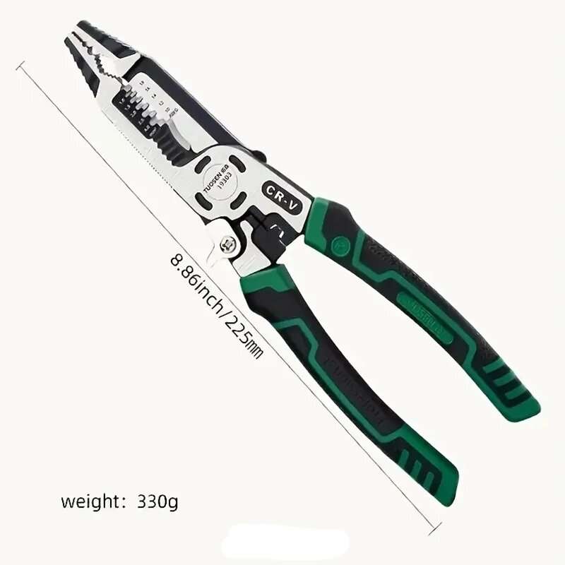 1PCS Multi-Purpose Vanadium Steel Electrician Pliers Multifunctional Wire Stripping Cutting Pulling