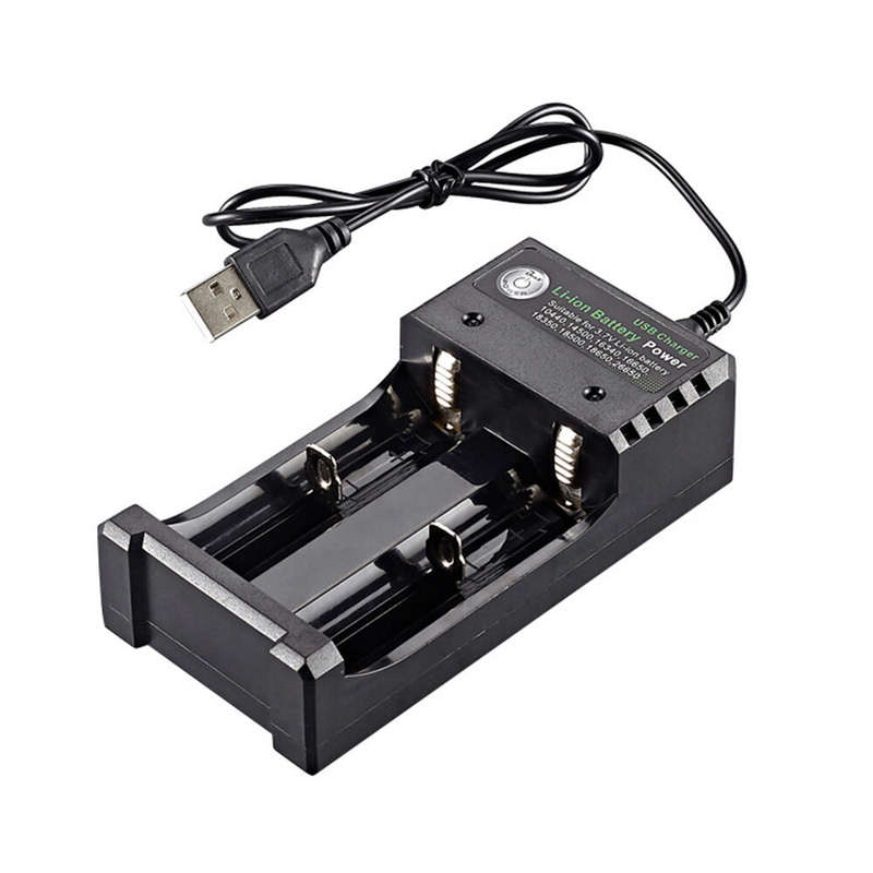 2 Slot 18650 Battery Charger CH2 USB DC 5V 1-2A Input DC 4.2V 1000mA Output for 3.7V Li-ion Battery