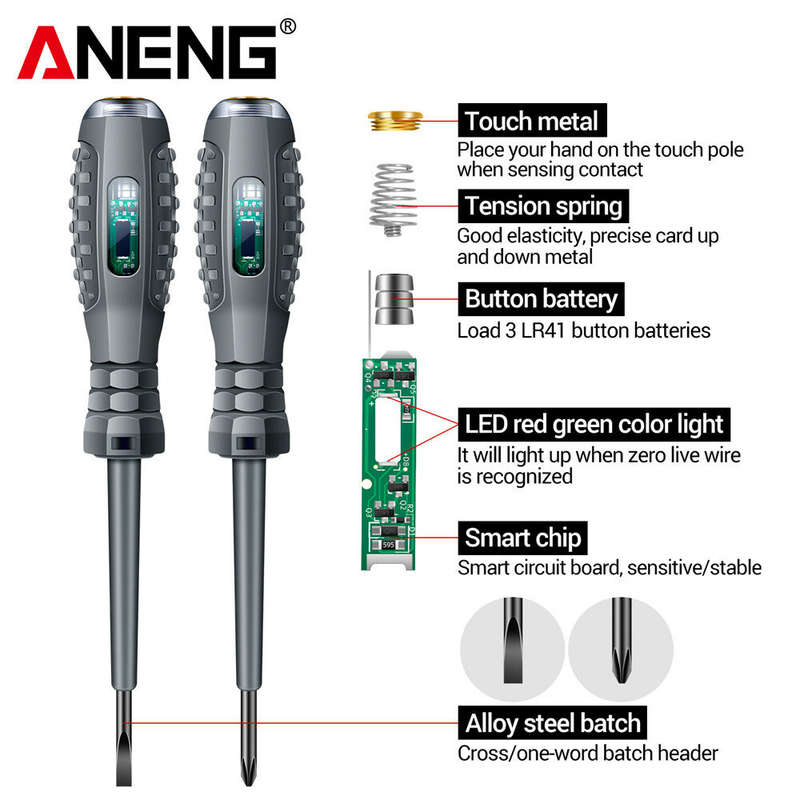 ANENG B05 Electric Pen Screwdriver ABS Plastic Magnetic Batch 25mm Highlight Tester Line Breakpoint