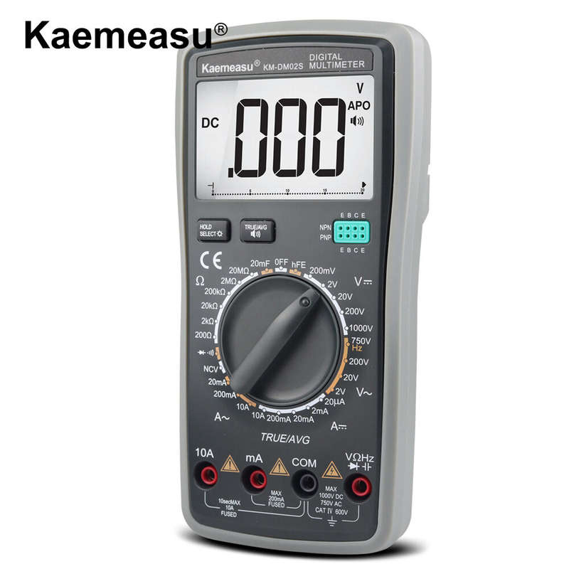 Kaemeasu KM-DM02S Digital Multimeter with Voice Broadcast True RMS Measurement Non-Contact Voltage D
