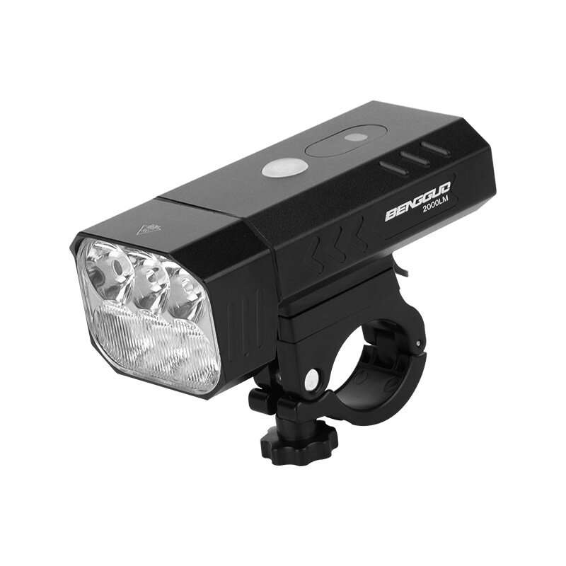 BENGGUO 6 LED Super Bright Bicycle Headlight 2000 Lumens 5200mAh Battery USB Rechargeable MTB Front