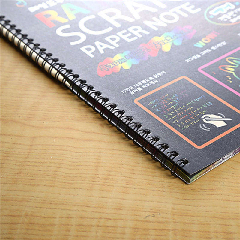 10PCS Funny Scratch Painting Notebook DIY Drawing Toy Big Blow Children Paper Art Educational Toys