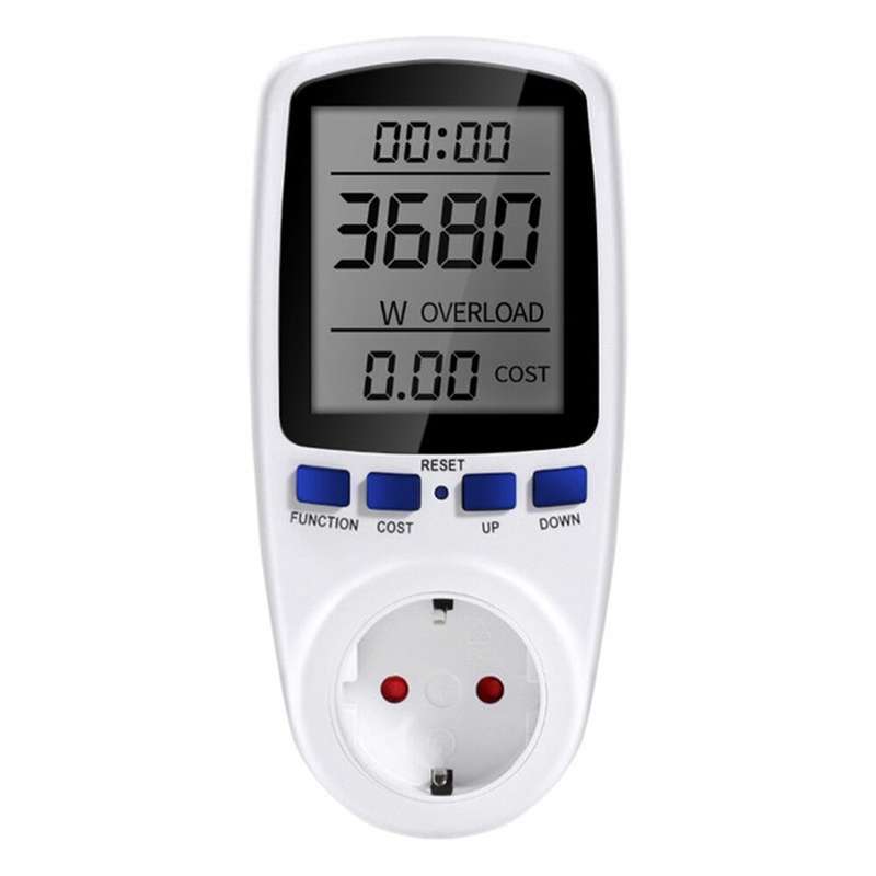 Digital Wattmeter AC 220V Power Meter Electricy Consumption Energy Meter EU Plug Power Kilowatt Watt
