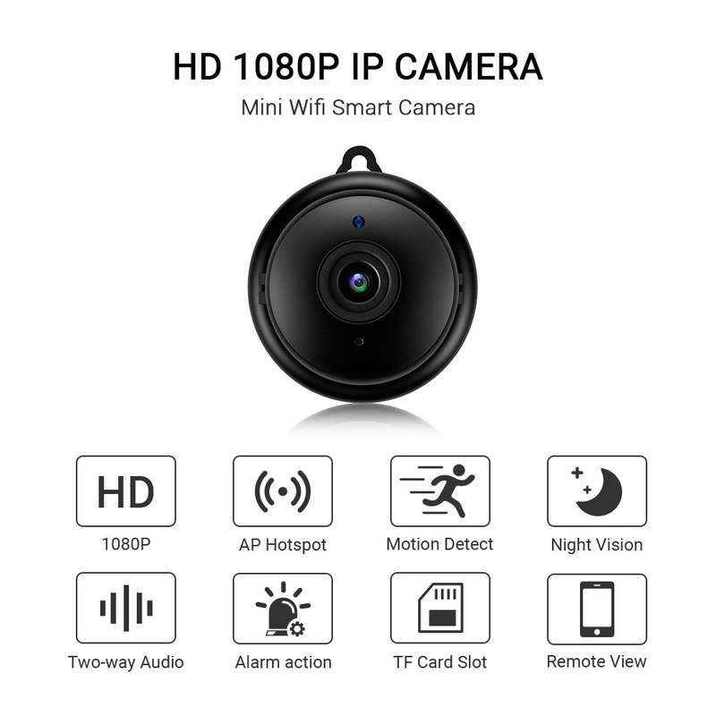 Escam V380 HD 1080P Mini Wifi IP Camera H.264 Baby Monitor Camera Night Vision Two Way Audio Motion