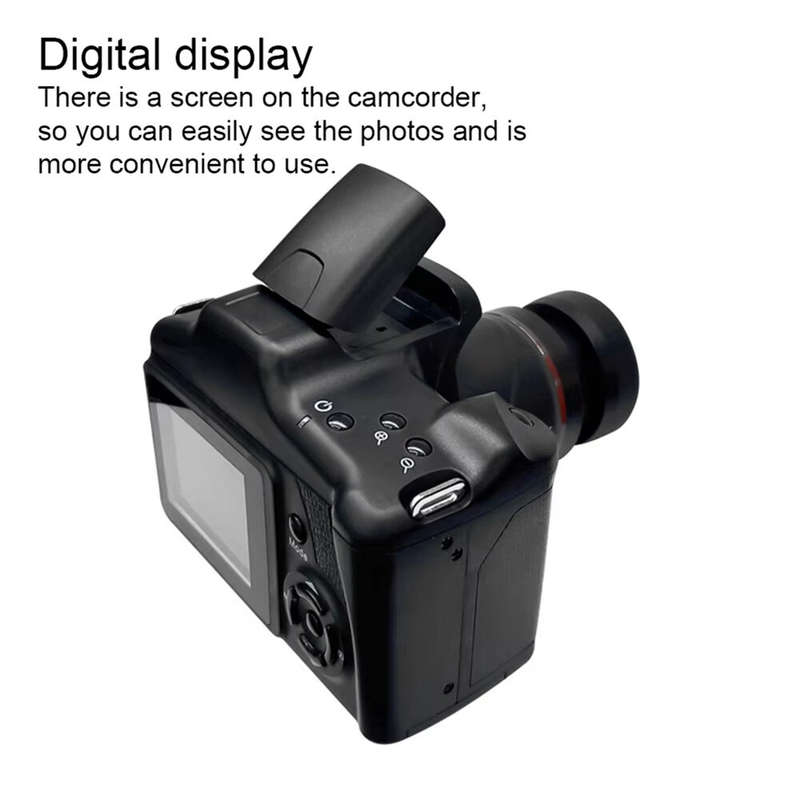 Digital Camera Battery Powered Long Zoom with 2.4" LCD Screen Wide-Angle Lens for Beginner and Profe