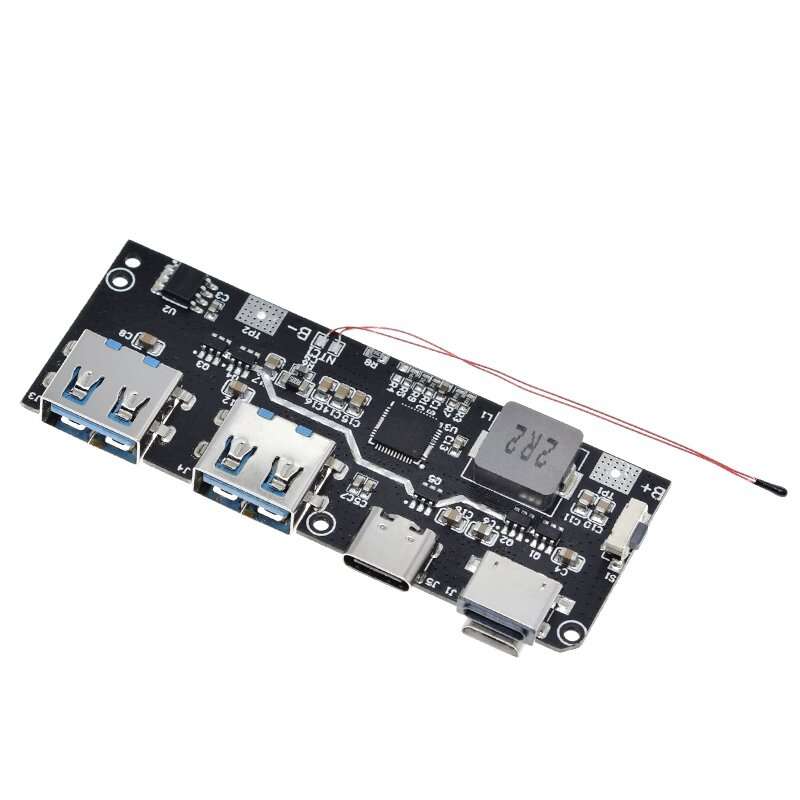 QC4.0 QC3.0 LED Dual USB 5V 4.5A 22.5W Micro/Type-C USB Mobile Power Bank 18650 Charging Module Temp