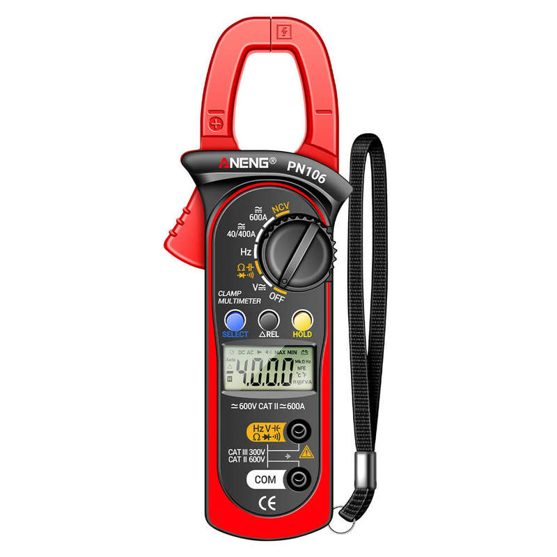 ANENG PN106 4000 Counts Clamp Meter AC/DC Ammeter Voltmeter Electric Tester True RMS Multimeter Clam