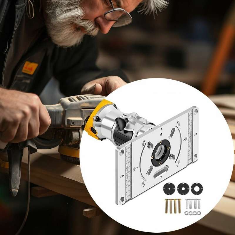 Aluminum Alloy Router Tablet Insert Plate for Woodworking Benches for Trim Routers Wood Trimming Mil