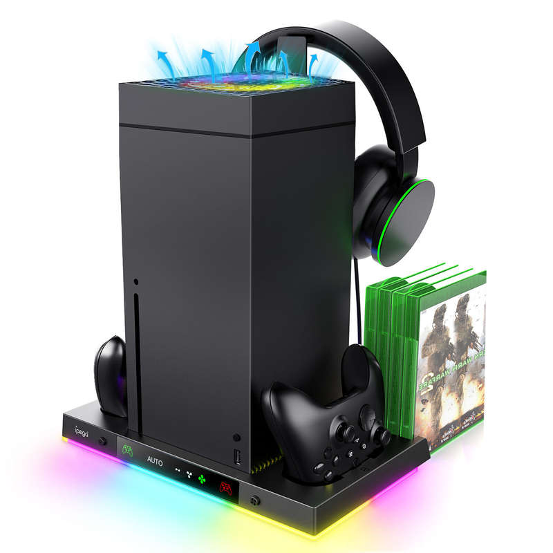 Ipega PG-XBX024S Rooftop Cooling Fan for Xbox Series X Host RGB Intelligent Temperature Control Base